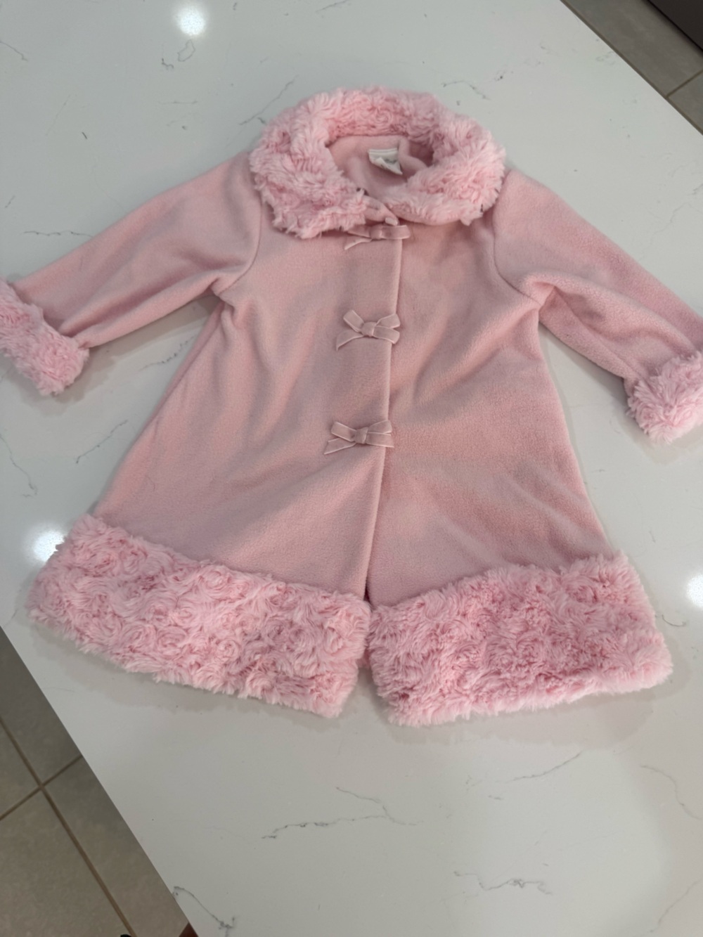 Starting Out Pink Baby Coat with Faux-Fur Trim | Adorable Winter Jacket